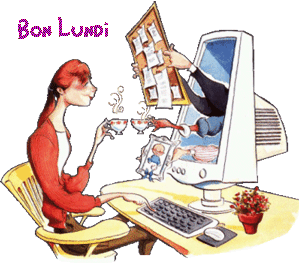 Gif animé Bon lundi ordi